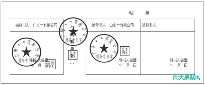 纸质承兑汇票粘贴单图片