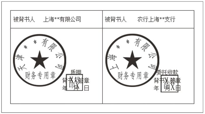 汇票质押背书图片