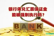 银行承兑汇票保证金能被强制执行吗?